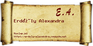 Erdély Alexandra névjegykártya