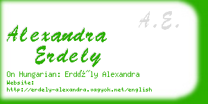 alexandra erdely business card